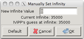 [Manually Setting "Infinity"]