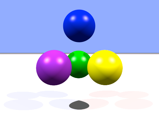 Shiny balls floating in air