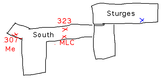 Sturges connects to South via Fraser