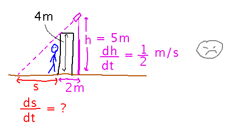 Spy hiding behind wall while camera peers over it defines triangle in which spy is invisible