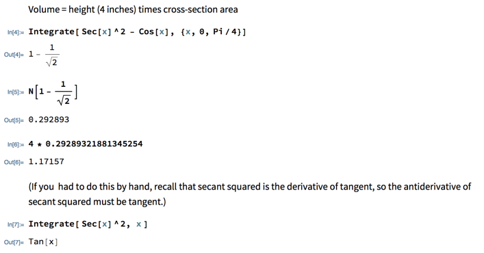 Mathematica integrating over a region and then multiplying by height