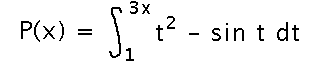 Integral from 1 to 3 times x of a function of t