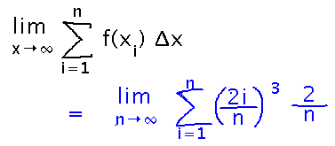 Limit of sum of 2i over n cubed times 2 over n