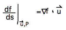 Directional derivative = gradient dot u