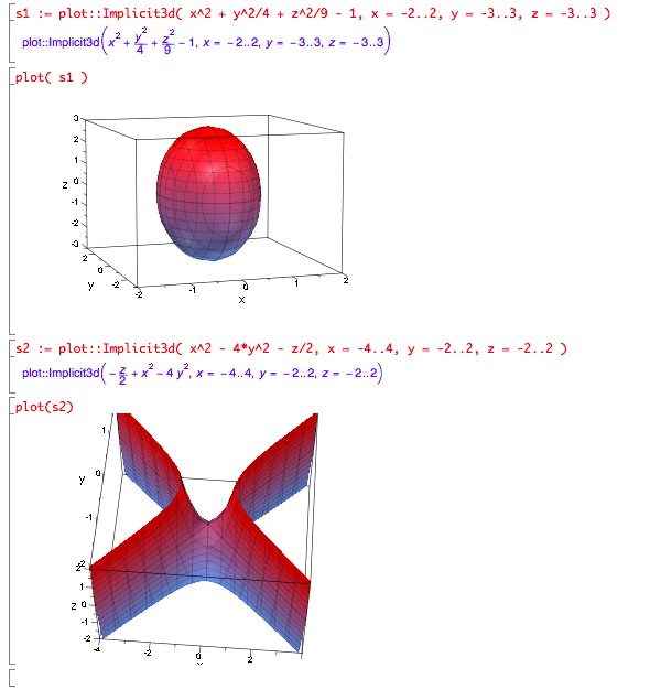 Plotting implicit quadric surfaces