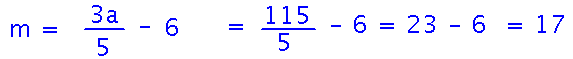 m equals 17