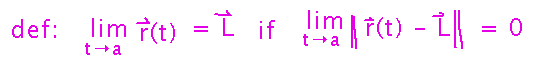 limit of r = L if limit of length of r - L = 0