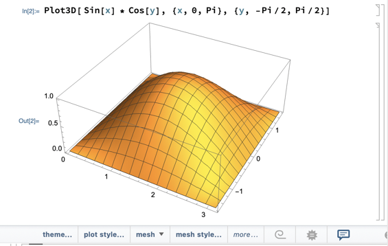 Plot of a raised bump on a square base