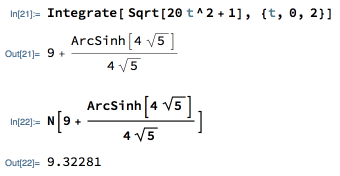 Mathematica's Integrate command finds integral symbolically and numerically