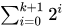 Sum from 0 to k+1 of 2^i