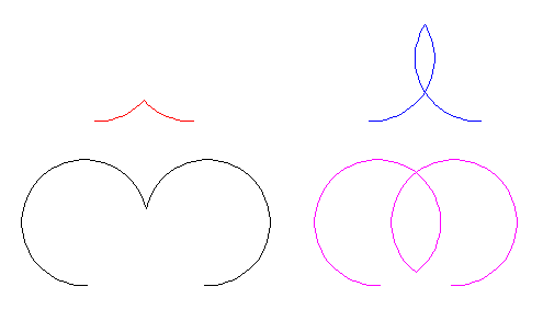 [Four Mirror-Image Pairs of Arcs]