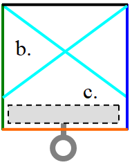 End view of bridge showing counters.
