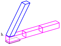 Sketch of shim under one corner of bridge.