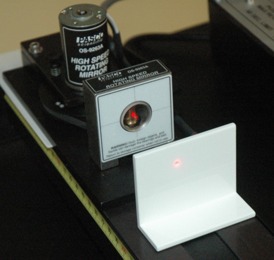 laser spot on mirror