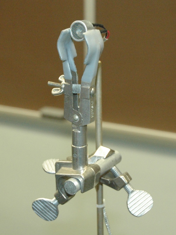 clamp holding transducer