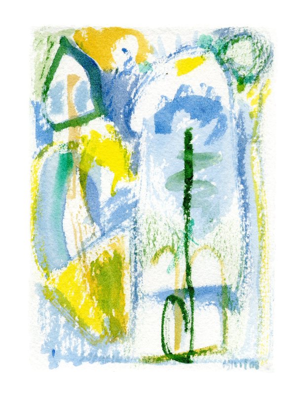 Postcard from Budapest - 2. watercolor. 2009