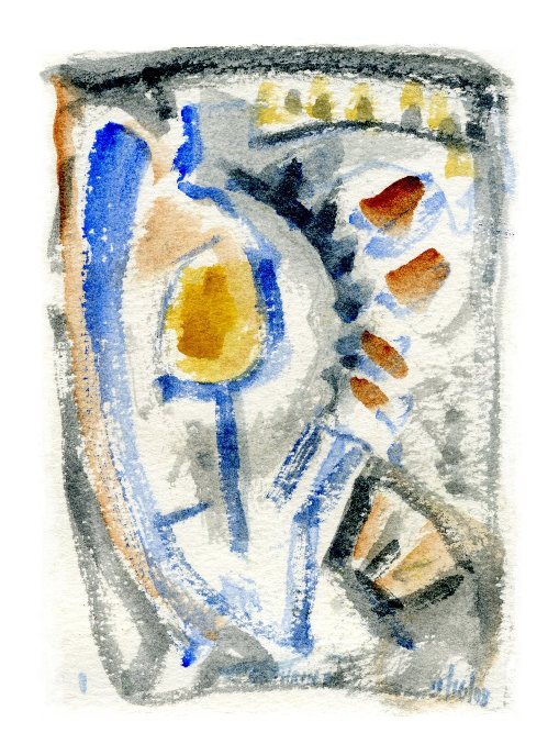 Postcard
                  from Budapest - 7. watercolor. 2009